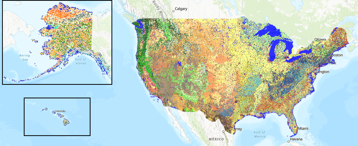 LANDFIRE 2023 data covering all of CONUS, AK, and HI.