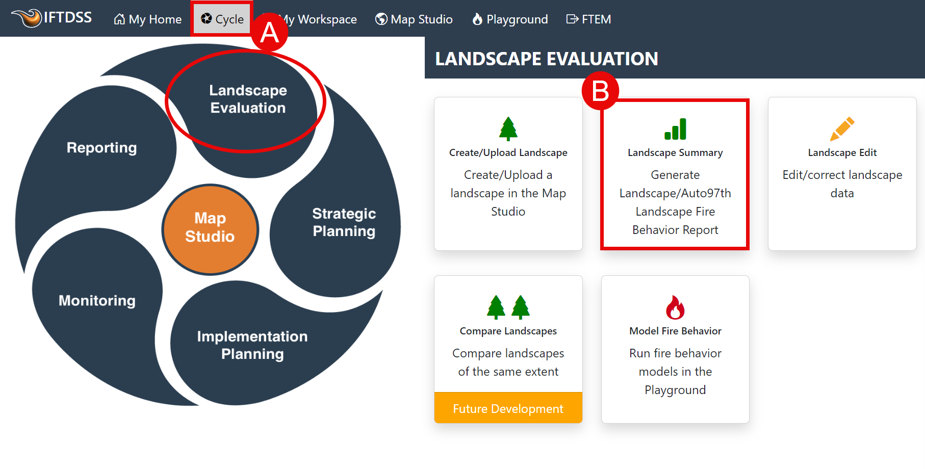 landscape summary will summarize features and auto97th fire behavior