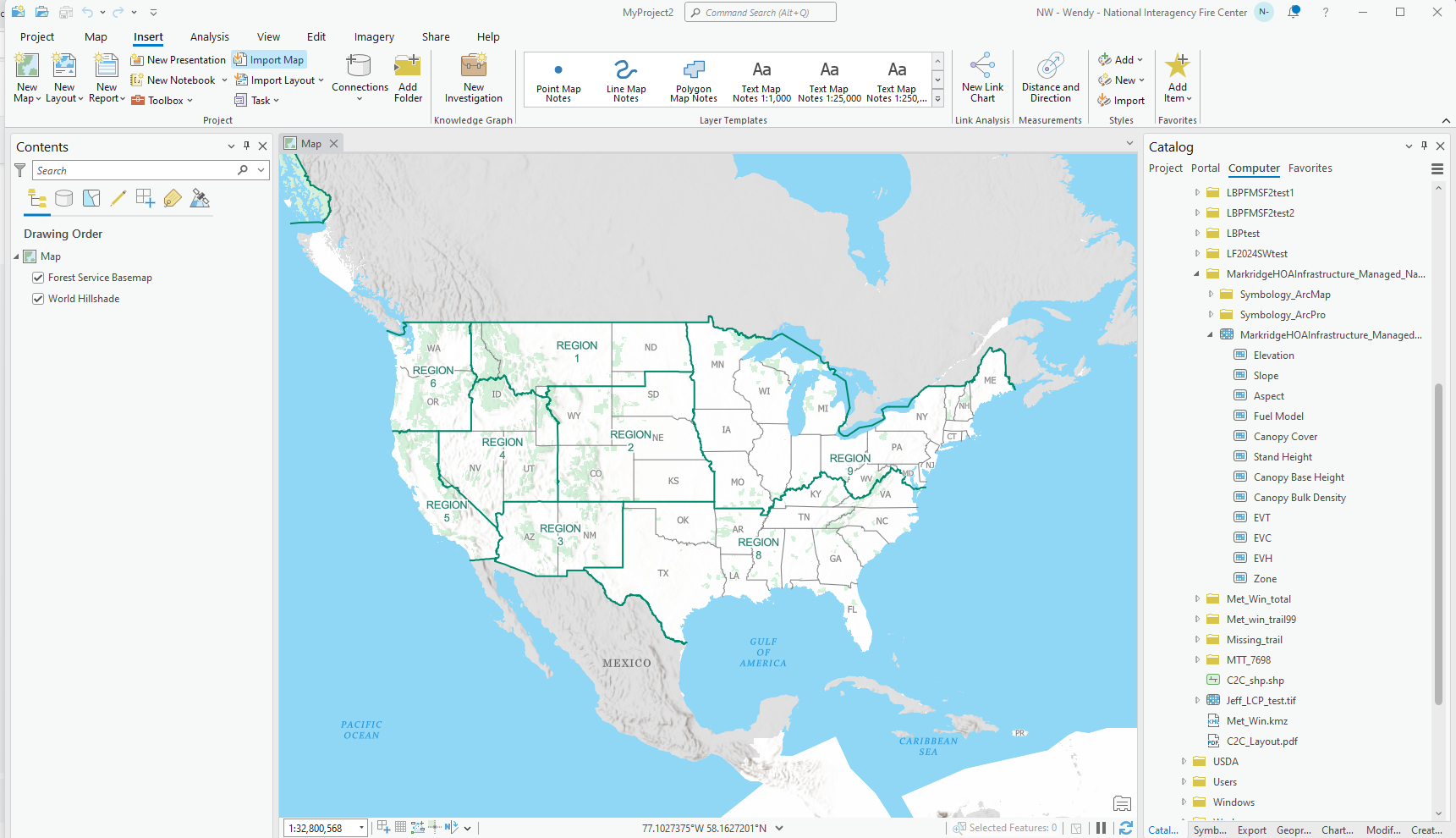 A geotiff file open in ArcPro