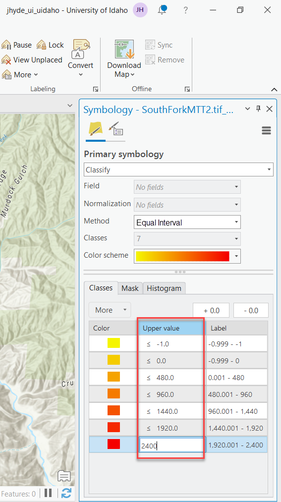 Upper Values as described in the text above.