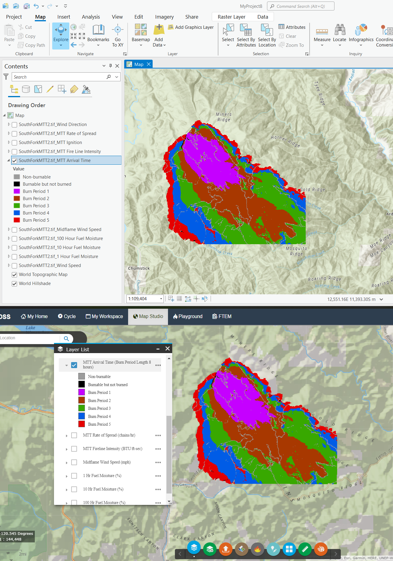 MTT Arrival Time in ArcGIS matches that of IFTDSS