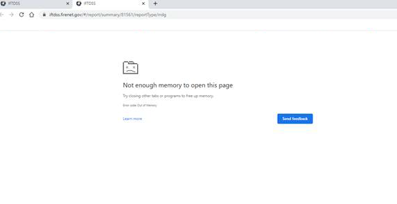 Blank page in Google Chrome with an Error warning "Not enough memory to open this page"