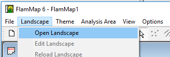 'open landscape' option in the drop-down menu.