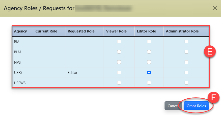 Available rows will be displayed as a table with checkboxes.
