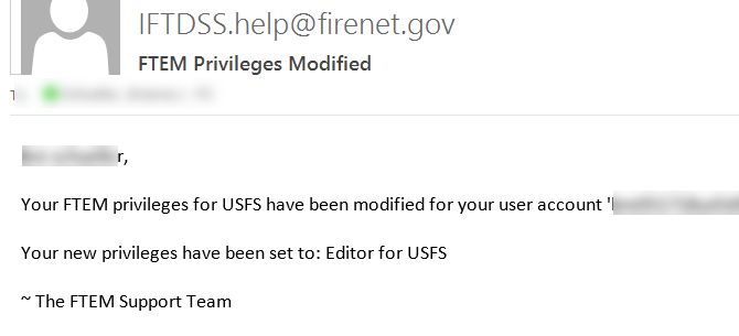 example email informing a pre-approved user their request for editing role has been granted