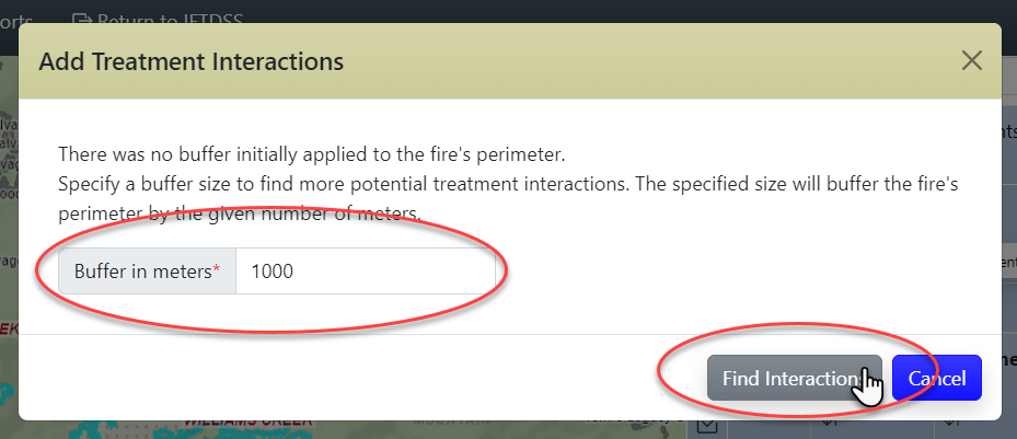 specify a buffer distance in the popup box.
