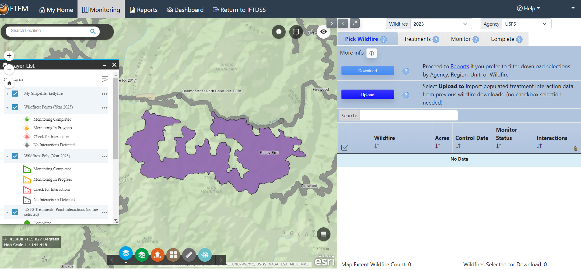 the map will zoome to the extent of your shapefile