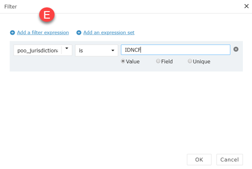 Use the filter to create expressions to query the attribute table.