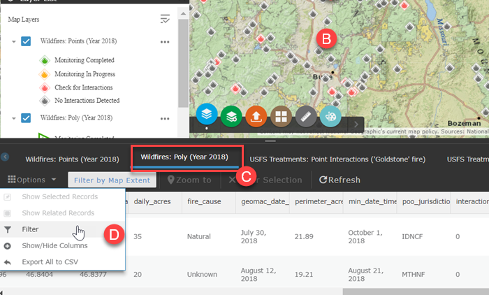 use the filter option to further constrain your attribute table.