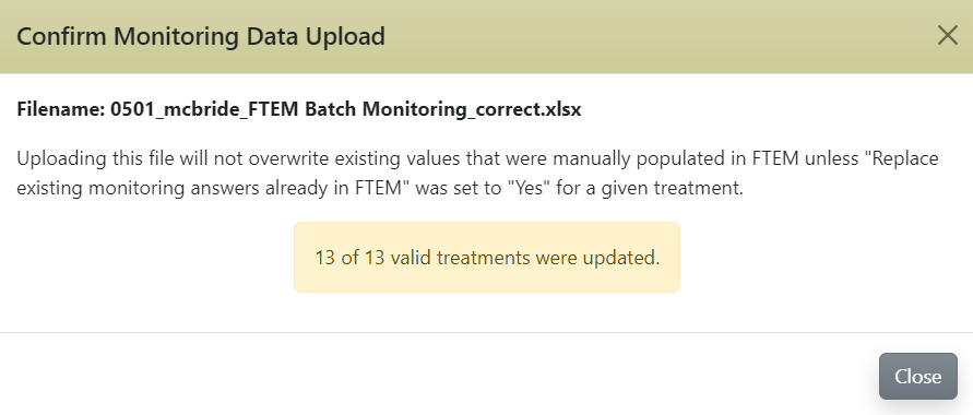 12 of 12 valid treatments were updated.