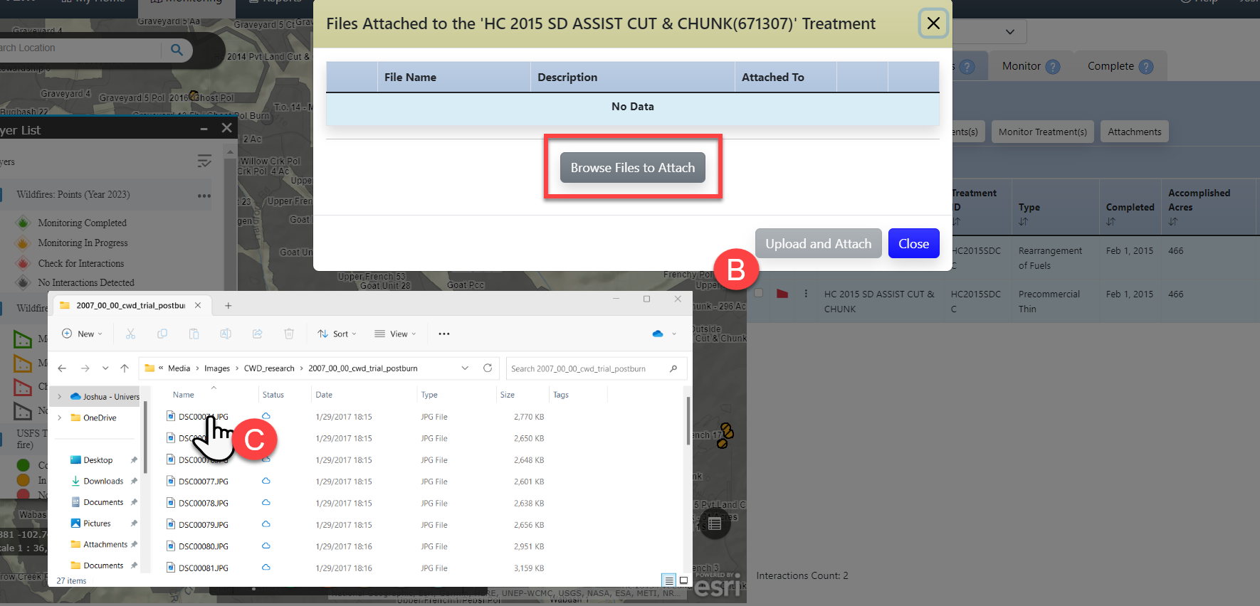 double click a file to select it.