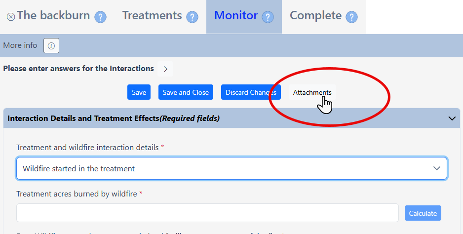 The attchments option is visible in the top right of the monitoring interface.