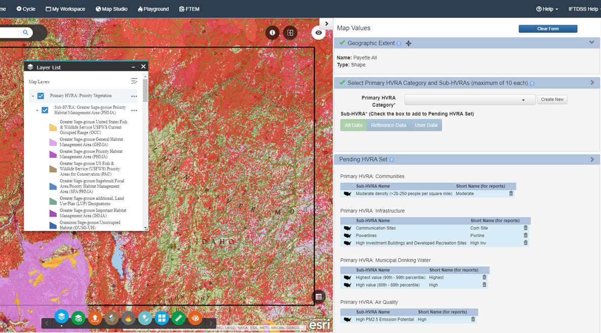 IFTDSS Map Values Page