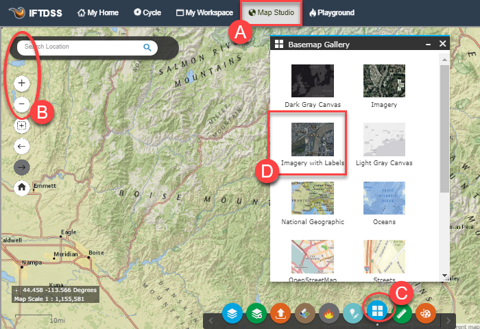 use map studio to explore your area