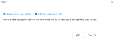 the filter option with choices to add a filter expression or add a filter expression set