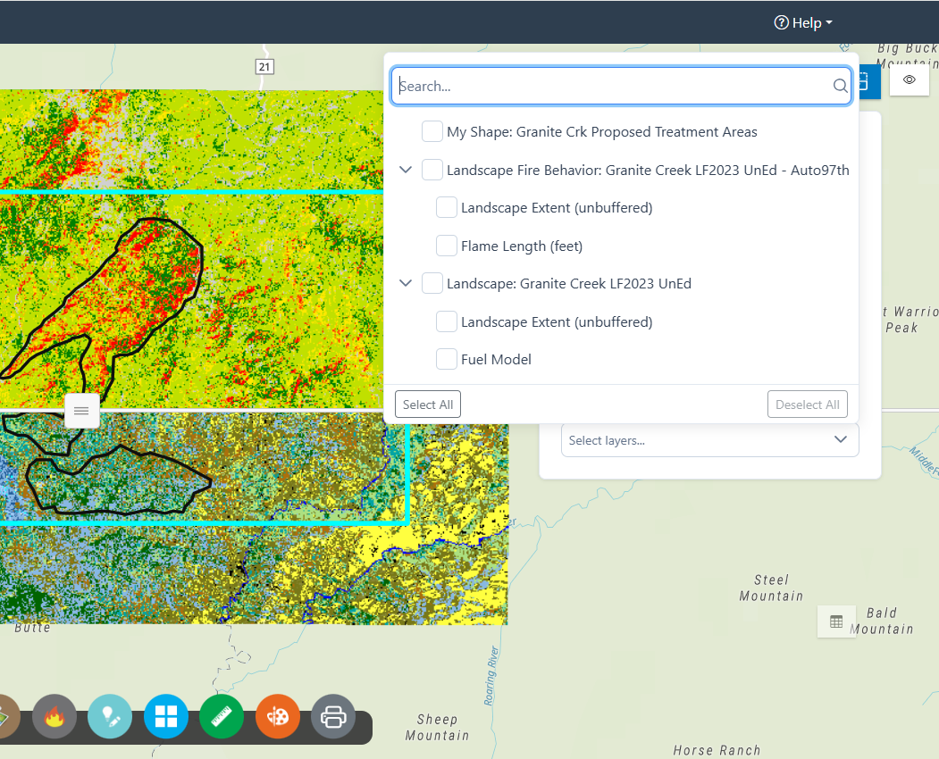 Bottom landscape layer is visible in the map even though it is not selected in the bottom layer of the swipe widget.