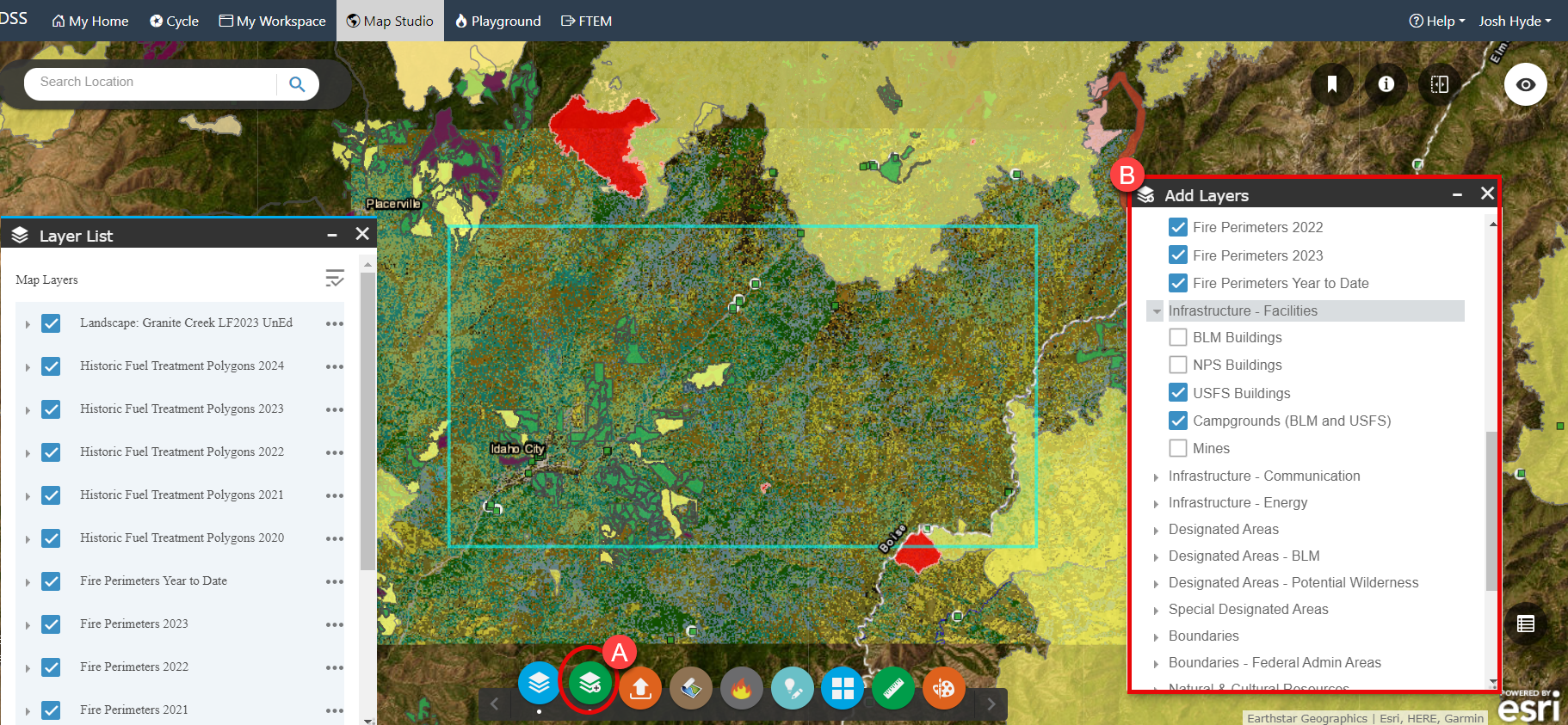 use 'add reference data' to add historic disturbance information
