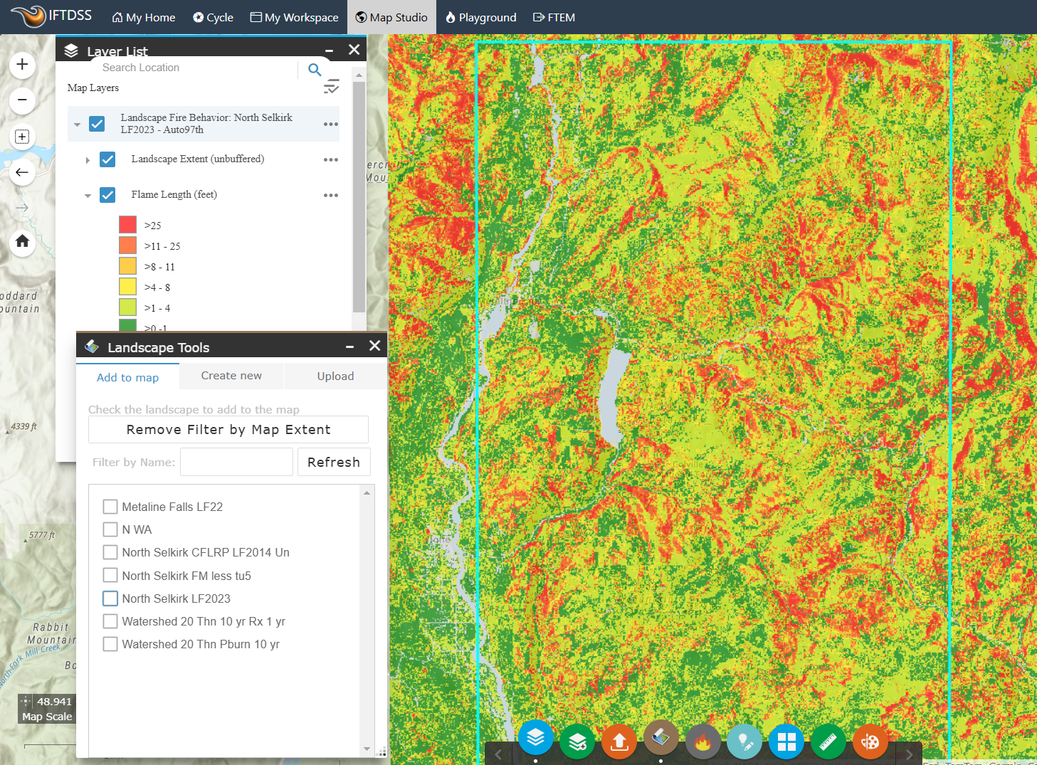 Auto97th Report outputs shown in Map Studio