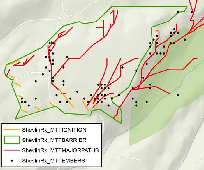 Embers are visible as black points on the map.