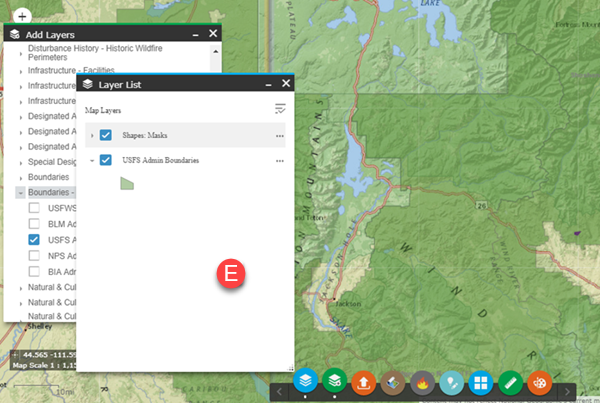 Selected data appears in Map Studio and the "Layer List".