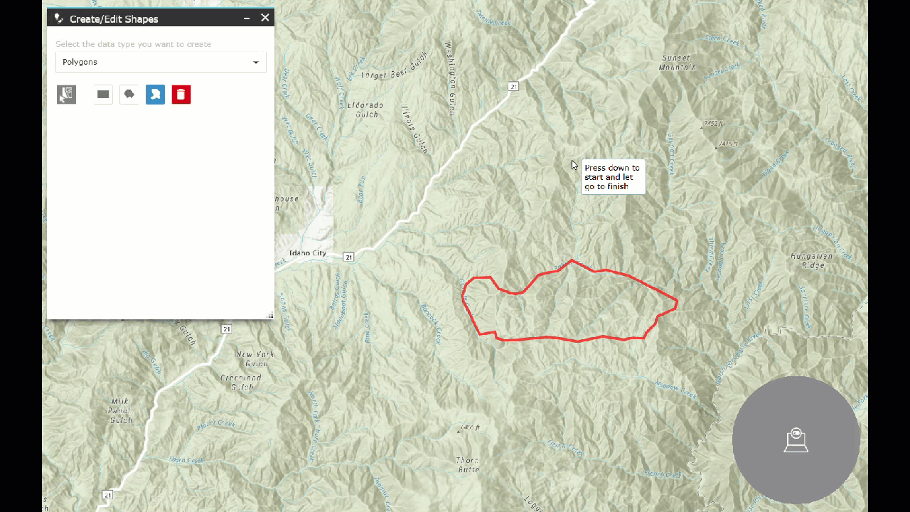 drawing a buffer area around a burn unit