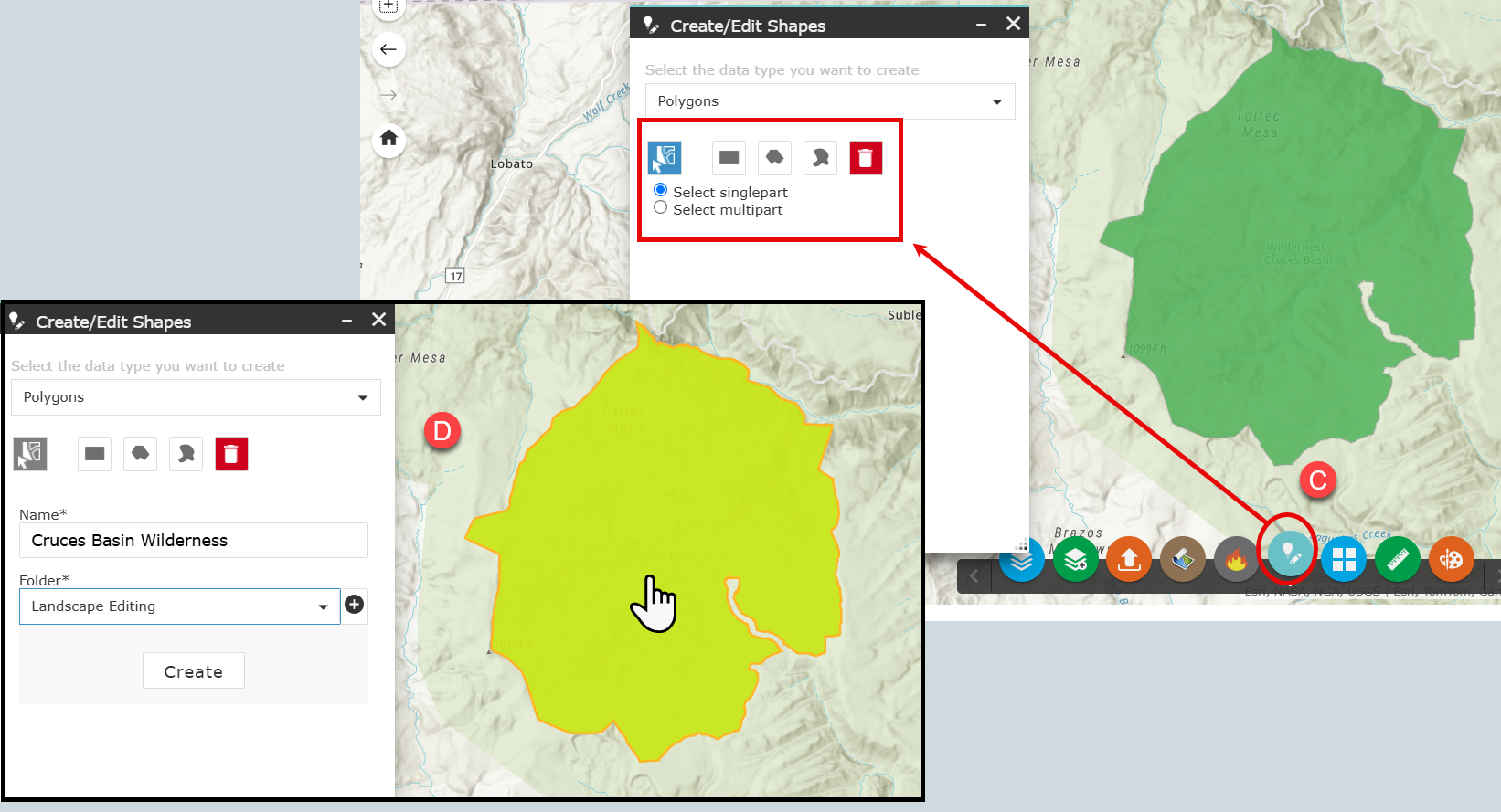 use 'create/edit shapes' to create a shape based on the reference layer
