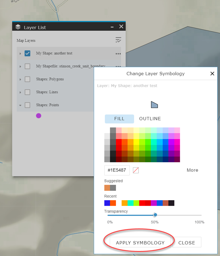 The 'Apply Symbology' button is visible in the bottom of the interface.