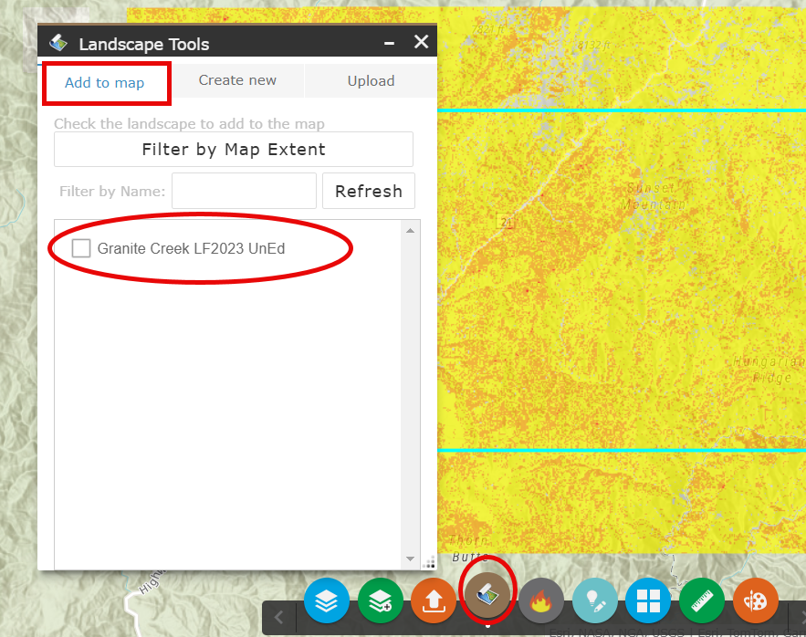 The landscape is visible under the Add to map tab.