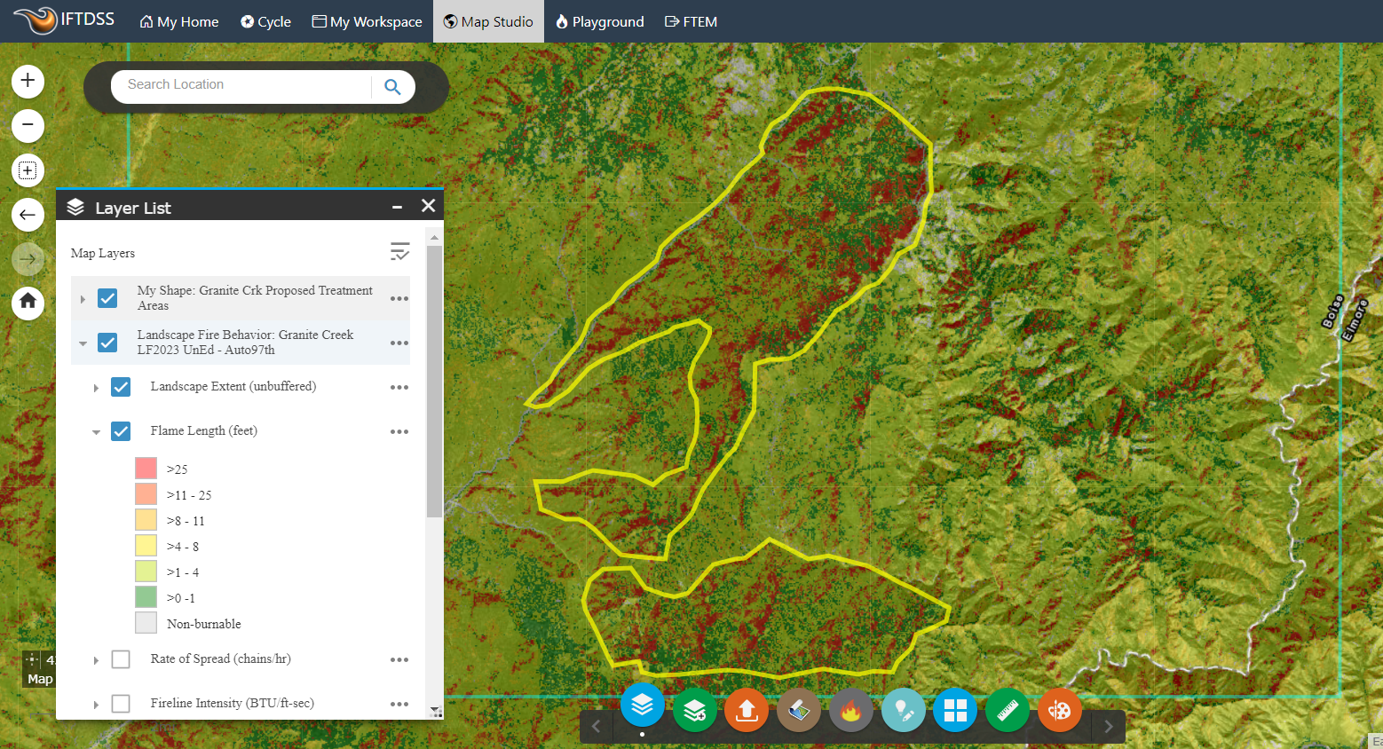 Shapes are outlined in yellow.