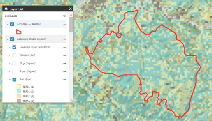 Hollow shape with red boundary line surrounding the perimeter.
