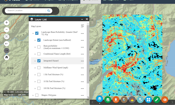 Integrated Hazard Layer displayed in IFTDSS