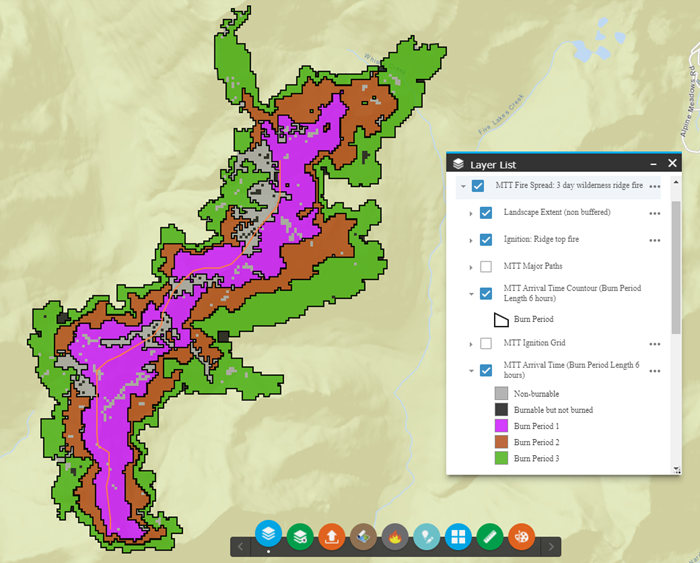 Arrival time binned into three burn periods.
