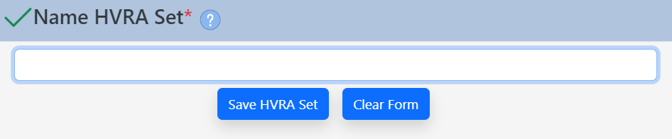 name field to assign a name to your HVRA Set
