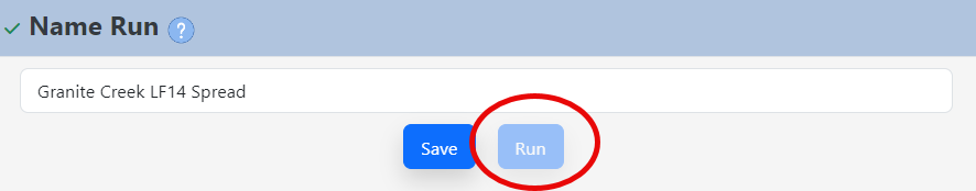 Give your model run a name and click Run
