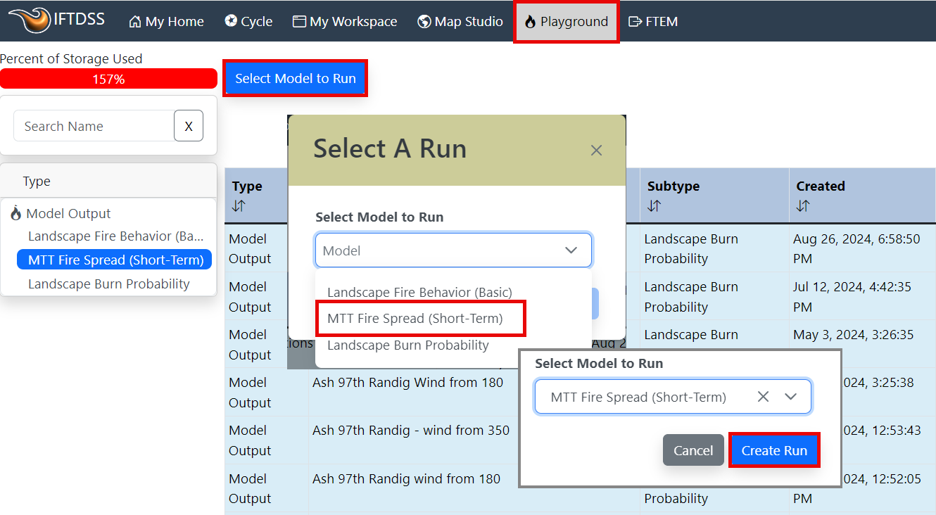 MTT may be selected from Modeling Playground