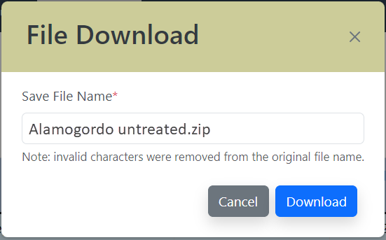 name field can be left as is, or you may enter a new name.
