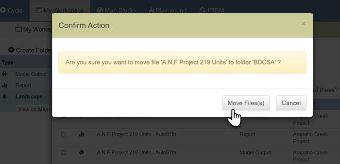 Click "Move File(s)" to verify you wish to move the file(s).