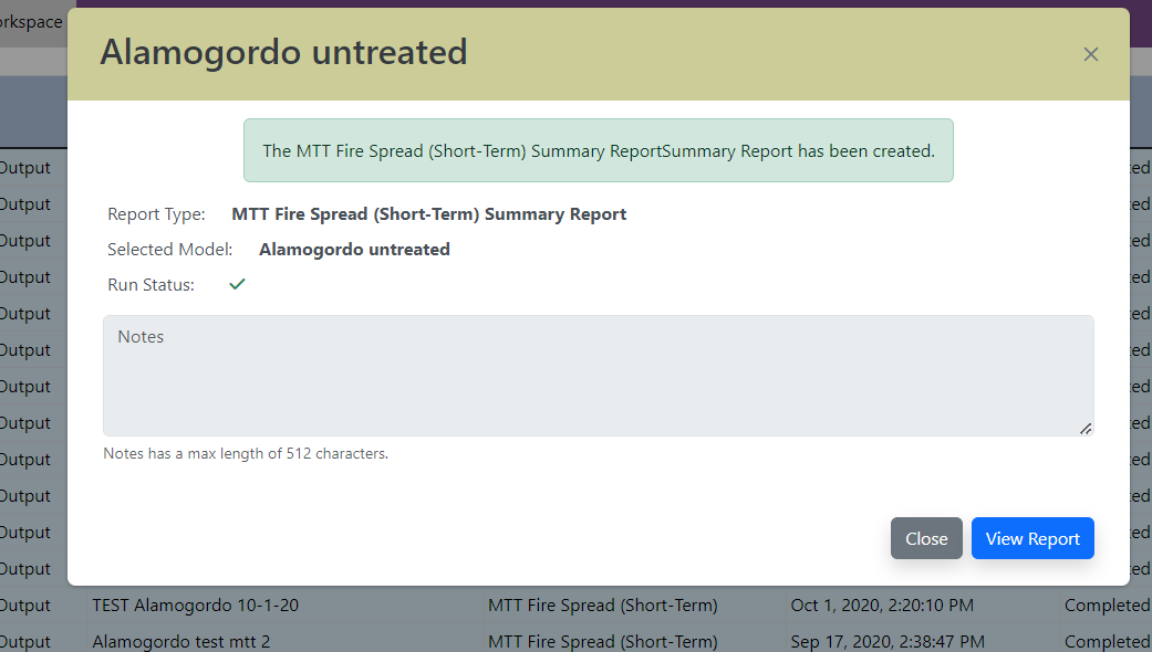 Reports are stored in the same folder as the file (model output) they were created from.