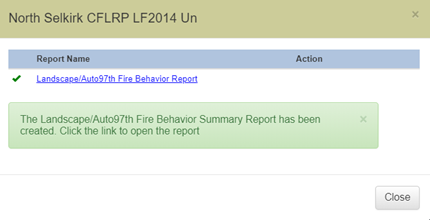 when the report name appears as a hyperlink, the report is ready to view.
