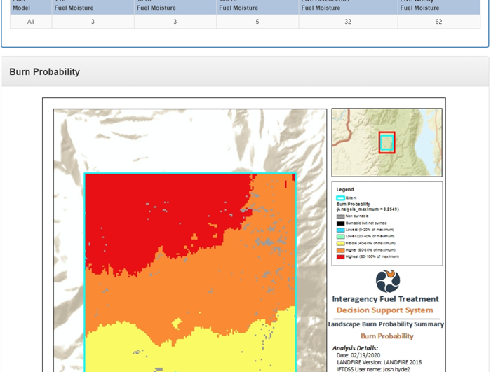 The Extent of the report is displayed on a map