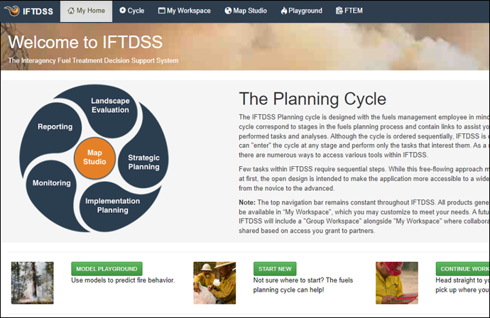 thumbnail view of the IFTDSS application